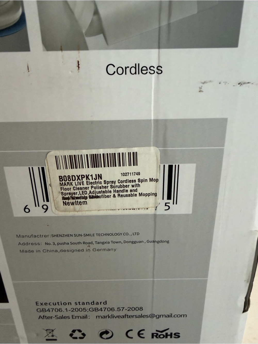 Cordless Electric Mop - Picture 3 of 4
